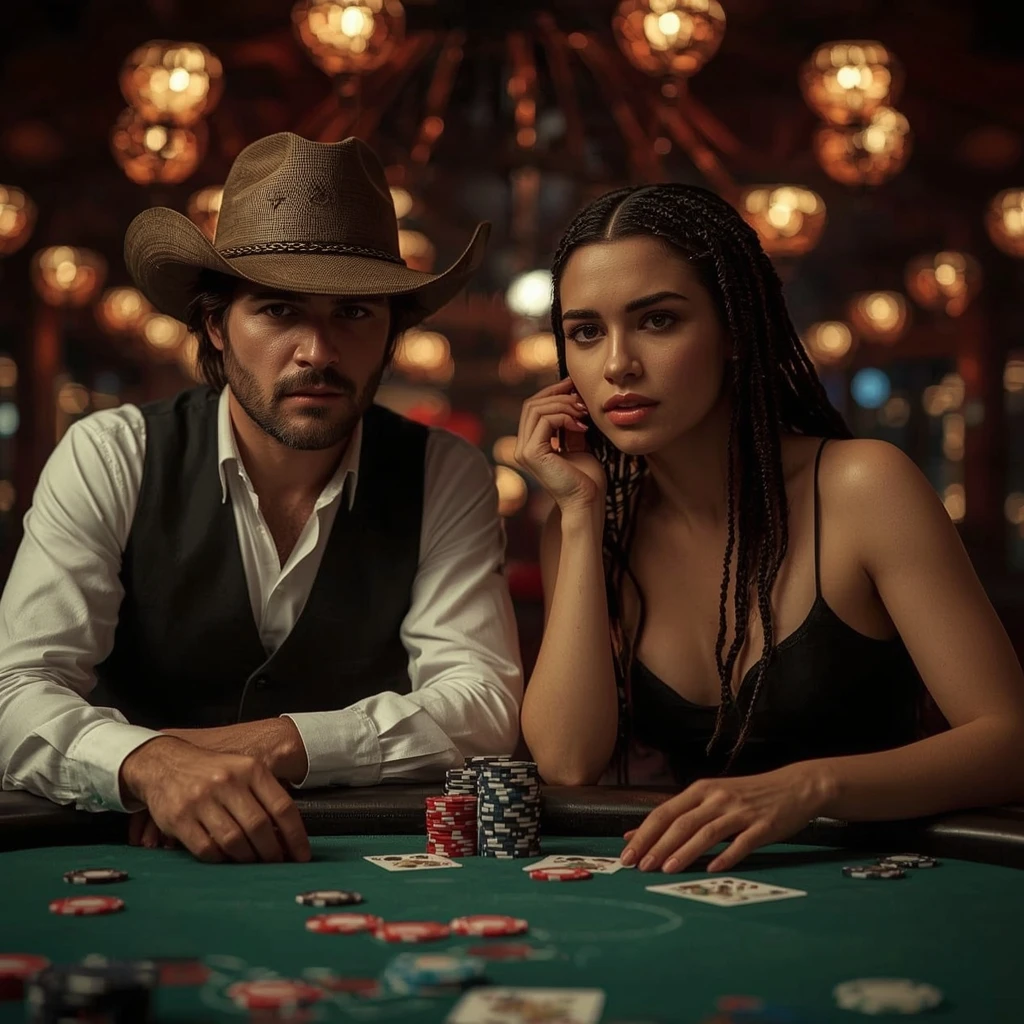foto de dos jugadores de póker GANALUCAS CASINO