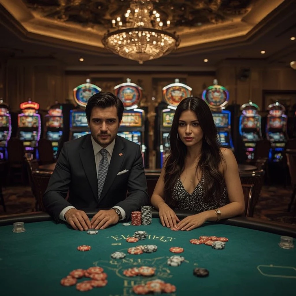 Dos jugadores de póker en GANALUCAS CASINO, Chile